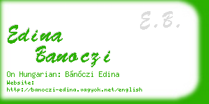 edina banoczi business card